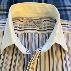 Turnbull & Asser Multicolor Striped Dress Shirt